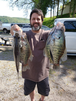 Lake Spavinaw fishing guide pictures with Lake Spavinaw fishing guide Rocky Thomas Jr of Thomas Guide Service.